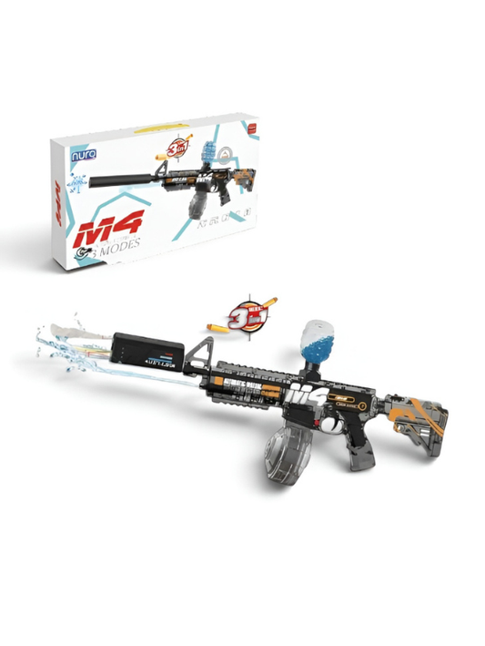 3-in-1 M4 Gel Blaster Toy Gun, Electric Water Bead Blaster with Water Spray LMI16881.