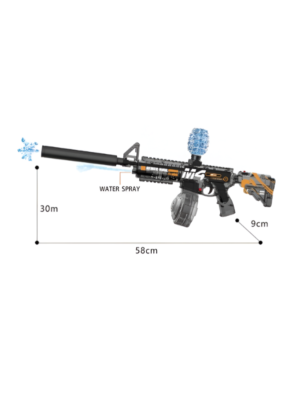 3-in-1 M4 Gel Blaster Toy Gun, Electric Water Bead Blaster with Water Spray LMI16881.