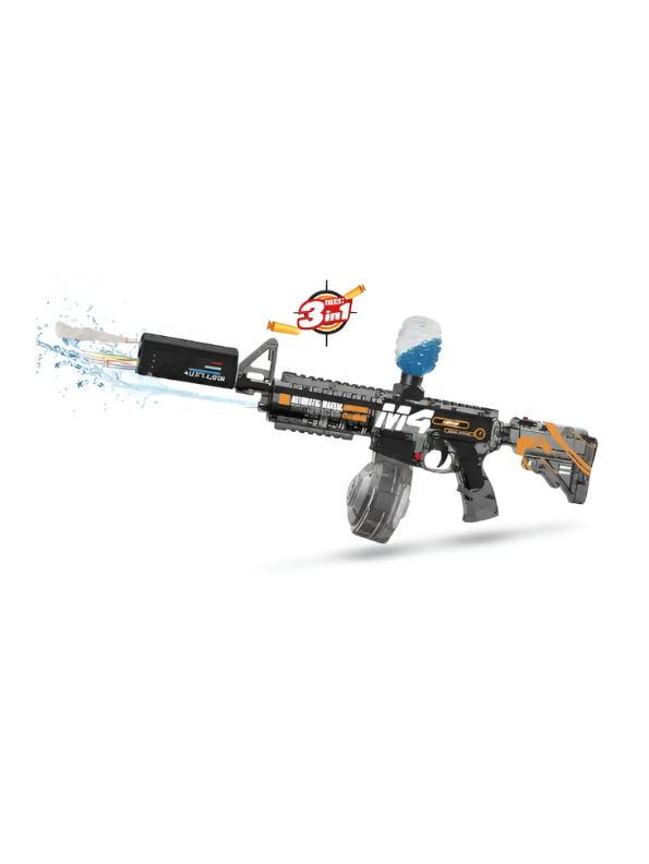 3-in-1 M4 Gel Blaster Toy Gun, Electric Water Bead Blaster with Water Spray LMI16881.
