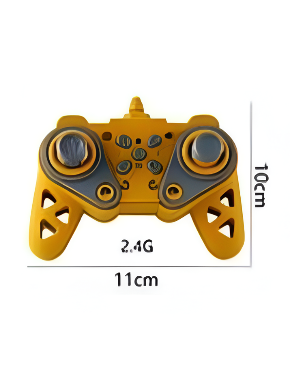 3-in-1 RC Excavator Toy Truck – Remote Control Construction Vehicle with Alloy Bucket, Grabber & Drill, 360° Rotation TV5477.