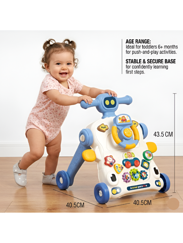 3-in-1 Sit-to-Stand Baby Activity Walker & Interactive Push Toy TV7128