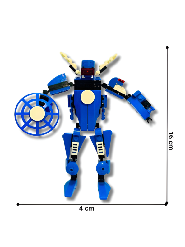 3-in-1 Transforming Robot Mecha Action Figure & Plane Building Block Toy Kit | 150 Pcs STEM Construction Set TV4833