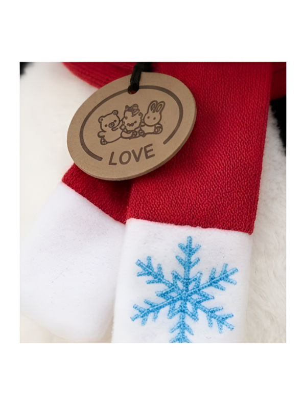 30cm Christmas Penguin Plush Toy with Santa Hat & Snowflake Scarf ST16022.