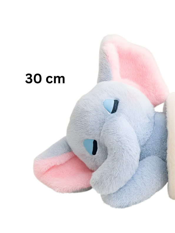 30cm Sleeping Elephant Plush Toy with Quilted Blanket ST15294.