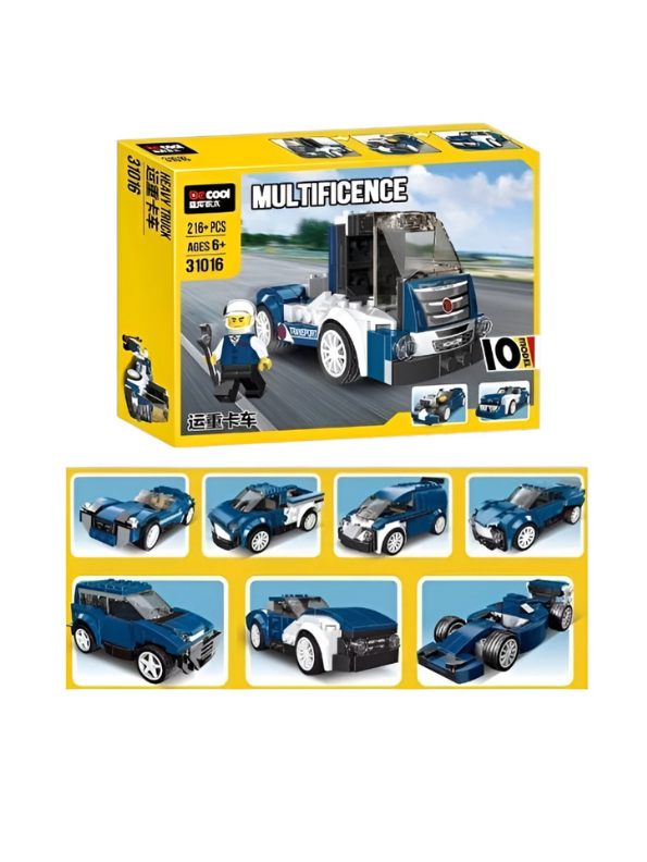 31016 Multificence 10-in-1 Heavy Truck Building Blocks Set MD356.