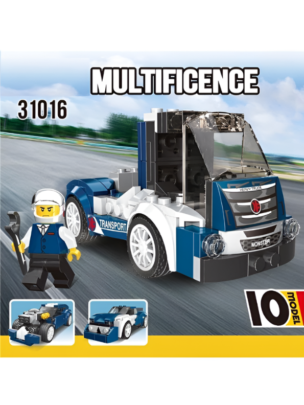 31016 Multificence 10-in-1 Heavy Truck Building Blocks Set MD356.