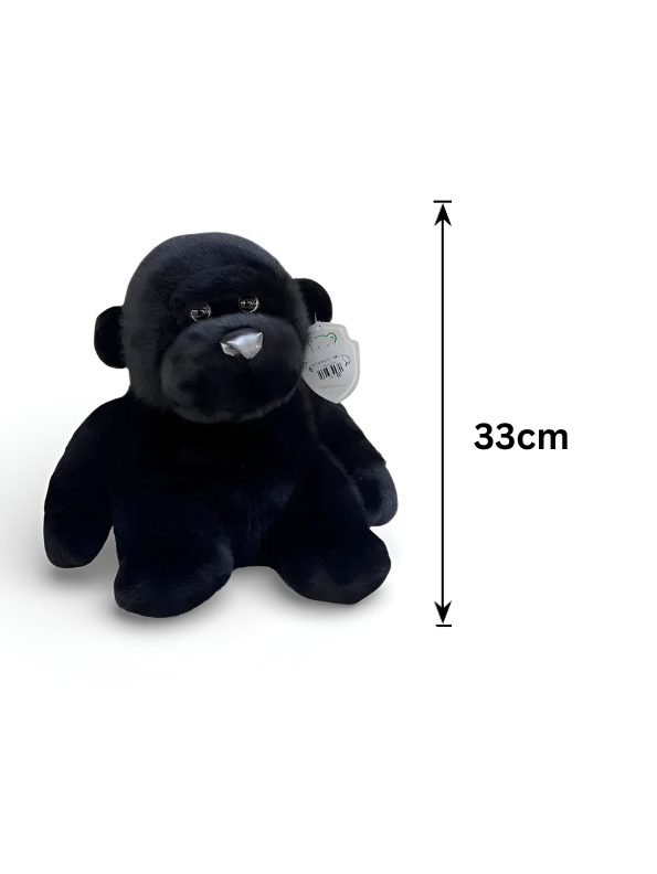 33cm Gorilla Plush Toy - Realistic Soft Black Stuffed Animal ST13993.