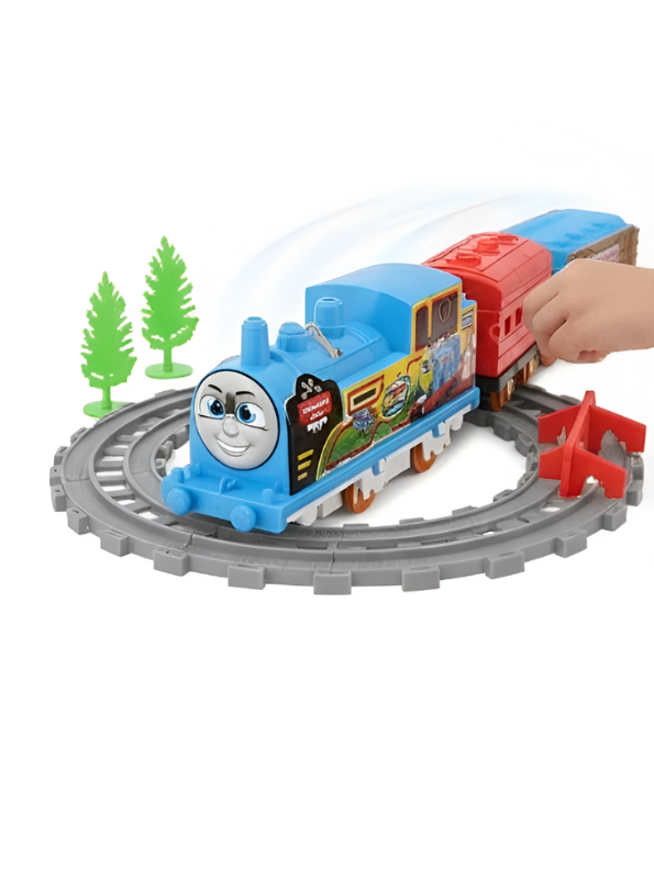 360° Electric Toy Train Set – Splicing Tracks, Trees & Accessories – Educational Battery Operated Construction Toy LMI14906.