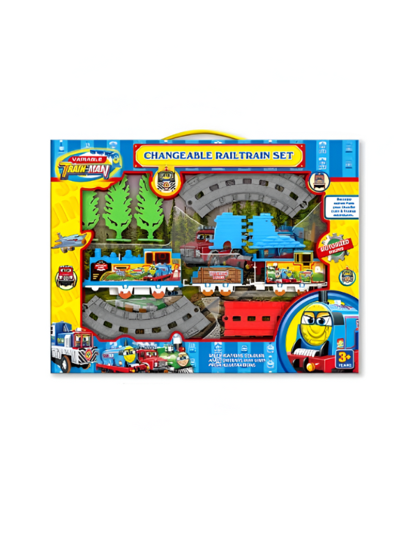 360° Electric Toy Train Set – Splicing Tracks, Trees & Accessories – Educational Battery Operated Construction Toy LMI14906.