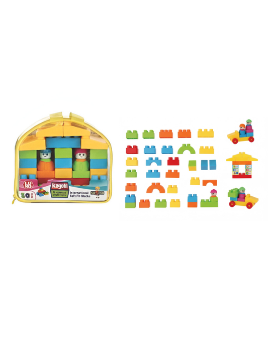 36 Pcs Soft Building Blocks – Colorful Educational Interlocking Bricks Toy Set LMI8430.