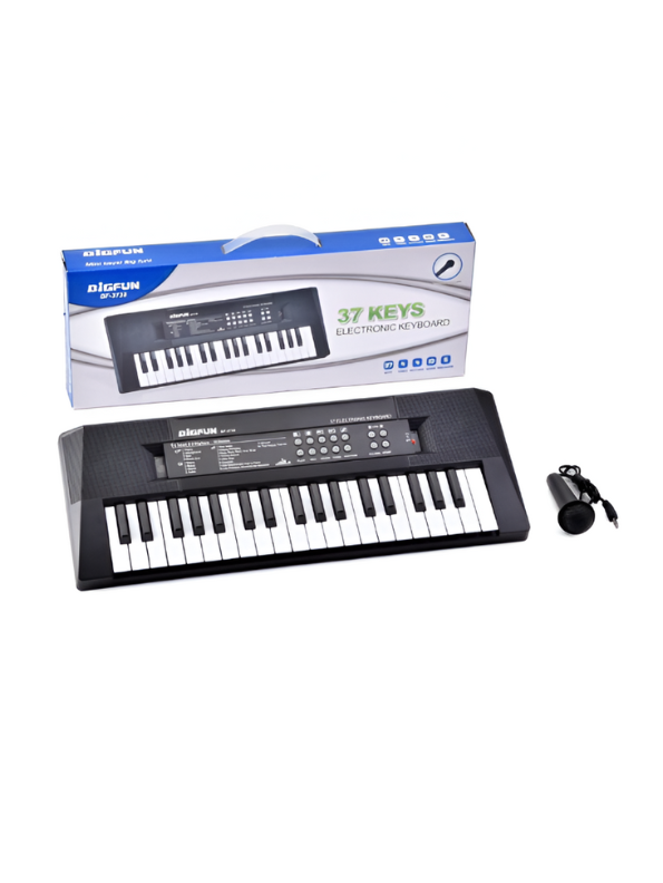 37-Key Electronic Keyboard  – Portable Digital Piano with Microphone & Speakers LMI10088.
