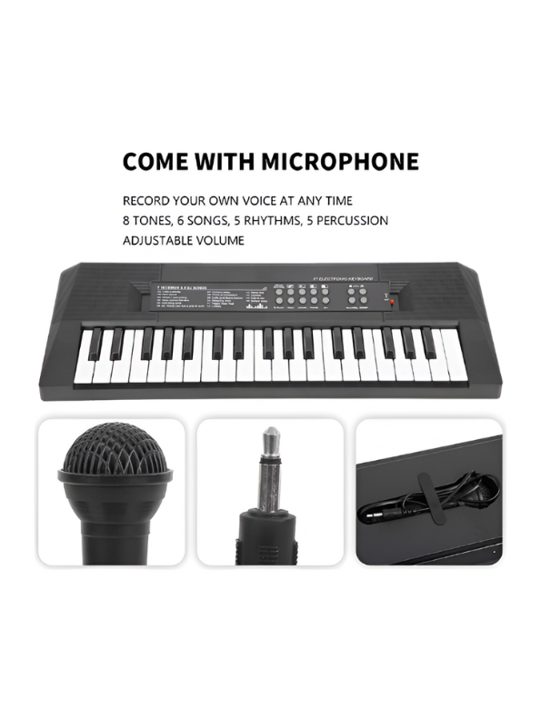 37-Key Electronic Keyboard  – Portable Digital Piano with Microphone & Speakers LMI10088.