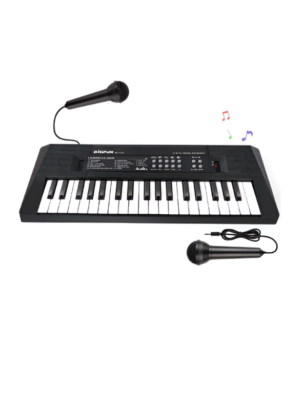 37-Key Electronic Keyboard  – Portable Digital Piano with Microphone & Speakers LMI10088.