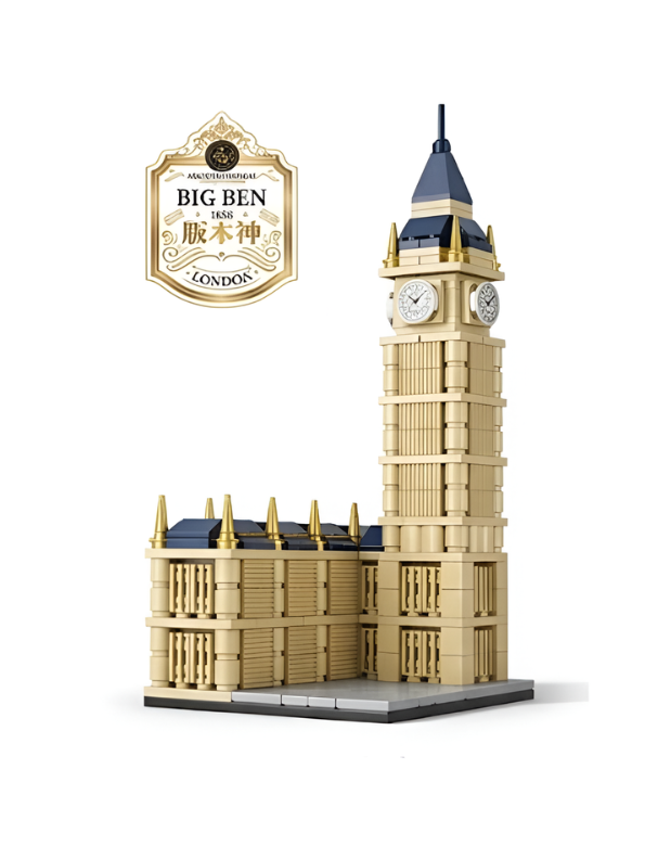 3D Big Ben Architecture Building Blocks Set – London Clock Tower Model Kit TV7008.