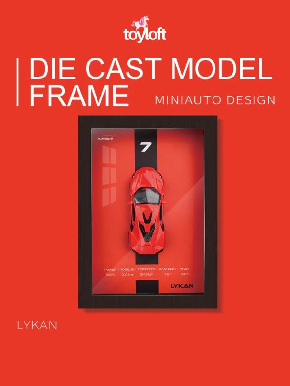 Model Cars Picture Frame 3D Car Frame: 1:32 Model Poster with Acrylic Glass & Frame β Toyloft