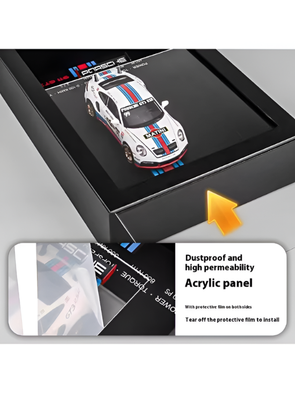 3D Car Frame Porsche 911 GT3 RSR 1:32 Scale – Acrylic Display Box LMI16719.