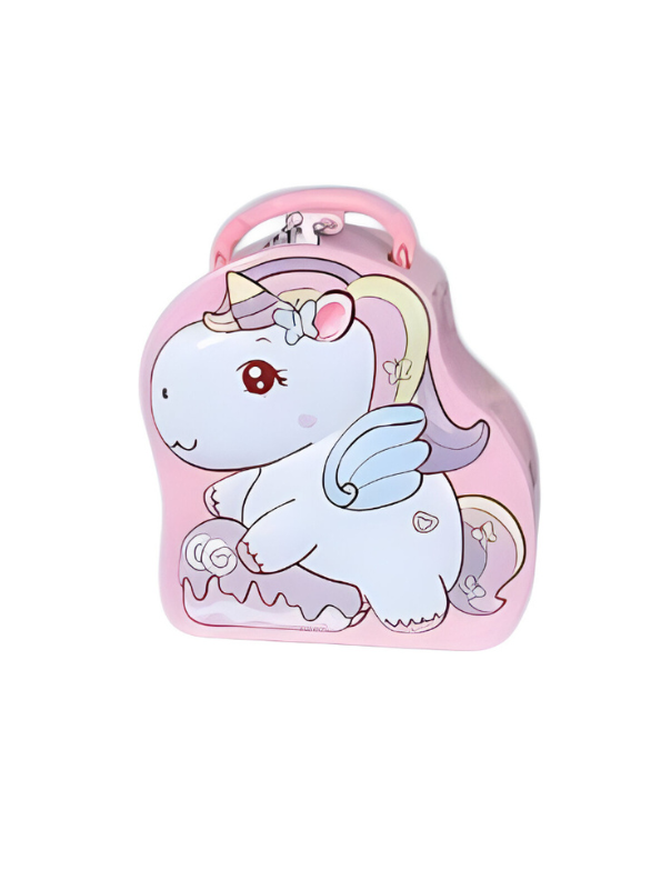 3D Unicorn Piggy Bank – Metal Money Box with Lock & Key, Secure Savings Bank NOVGBT-8212.