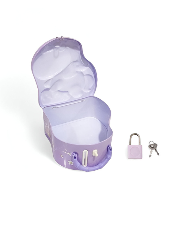 Blue - 3D Unicorn Piggy Bank – Metal Money Box with Lock & Key, Secure Savings Bank NOVGBT-8212.