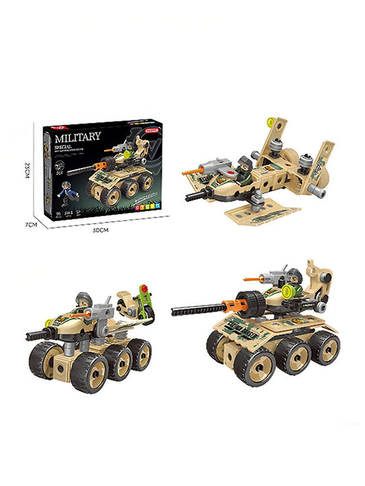 3 In 1 Military Special Building Blocks Lego Set - 91 Pcs (NX.L-J-14)