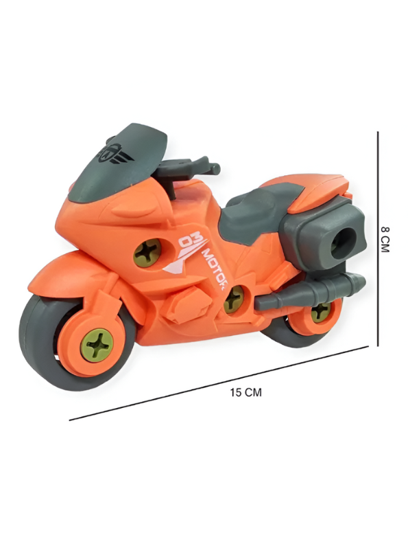 STEM Educational Build & Play Toy Kit - Take Apart Helicopter, Tank, & Motorcycle Set for Kids LMI14837