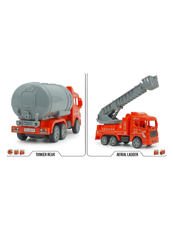 4-Pack Construction & Rescue Toy Trucks TV4423.