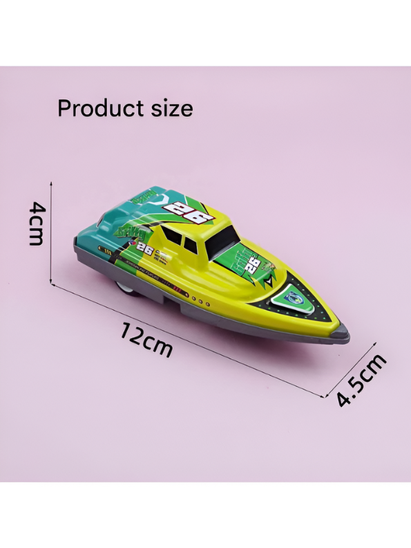 4-Pack Die-Cast Alloy Speedboat Toy Set – Pull-Back Racing Speed Boats, Simulation Vehicle Model Playset for Kids Ages 3+ LMI16067