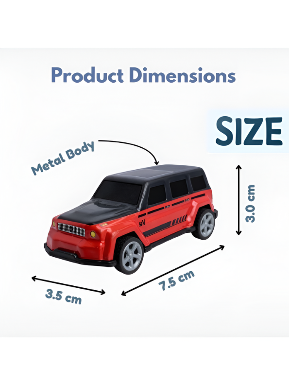 4-Pack Die-Cast Pull Back SUV Toy Car Set – Metal Body Mini Off-Road Vehicles, Friction Powered Pocket Racing Cars LMI15838