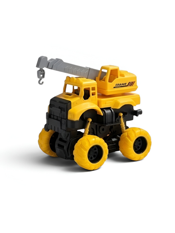 4-Pack Friction Powered Construction Toy Trucks Set LMI13870.