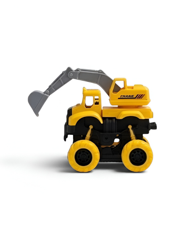 4-Pack Friction Powered Construction Toy Trucks Set LMI13870.