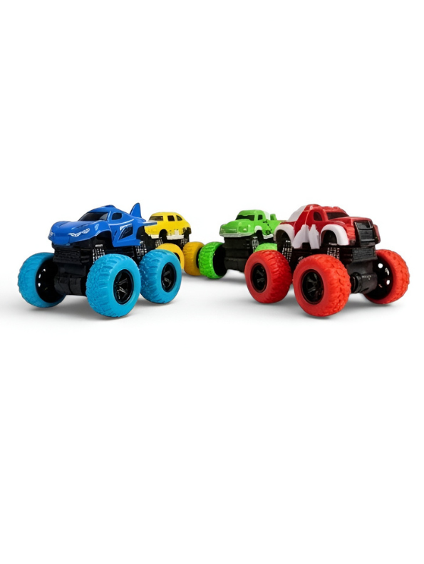 4-Pack Mini Diecast Monster Trucks with Inertia Drive TV6248.