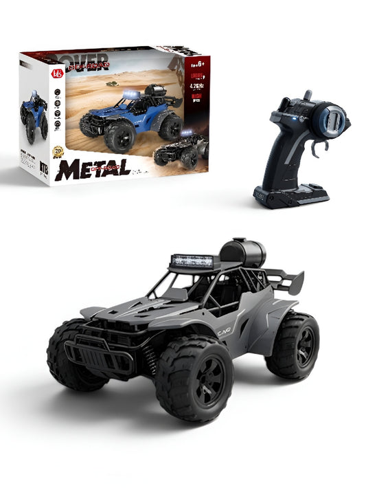 4-Wheel Drive High-Speed RC Desert Buggy Toy Car with LED Headlights & Pistol Grip Remote Controller (Black) LMI16727