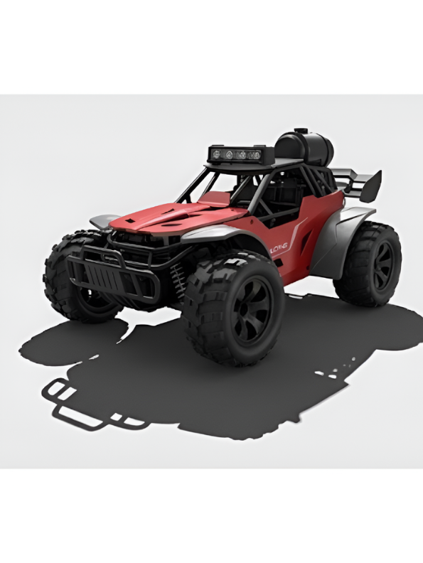 4-Wheel Drive High-Speed RC Desert Buggy Toy Car with LED Headlights & Pistol Grip Remote Controller (Red) LMI16727