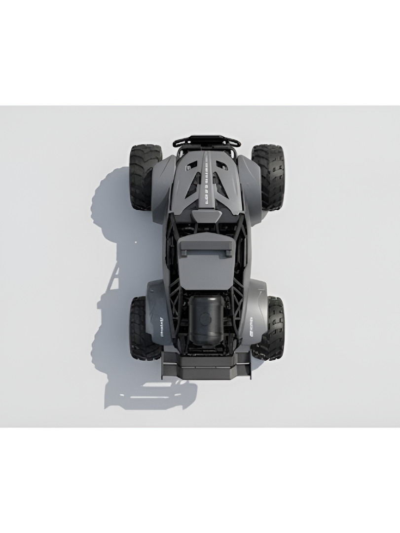 4-Wheel Drive High-Speed RC Desert Buggy Toy Car with LED Headlights & Pistol Grip Remote Controller (Grey) LMI16727