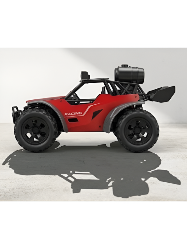 4-Wheel Drive High-Speed RC Desert Buggy Toy Car with LED Headlights & Pistol Grip Remote Controller (Red) LMI16727