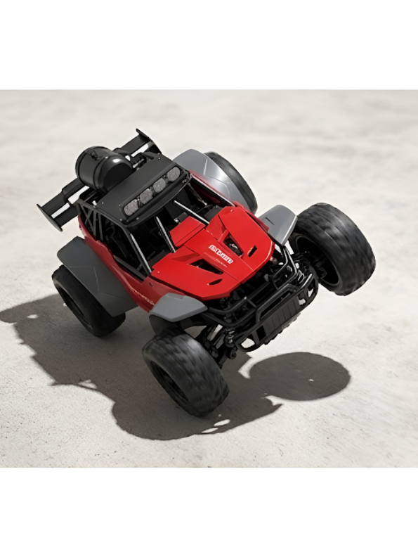 4-Wheel Drive High-Speed RC Desert Buggy Toy Car with LED Headlights & Pistol Grip Remote Controller (Red) LMI16727