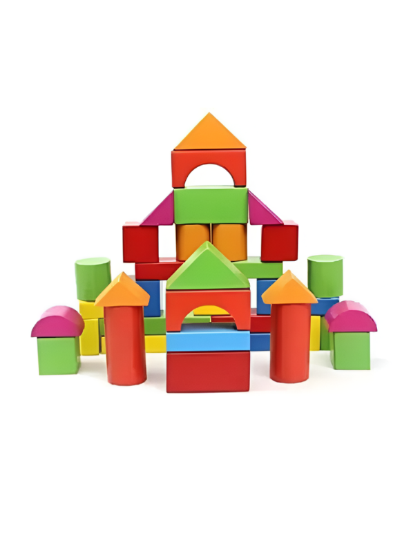 40-Piece Colorful Wooden Building Blocks Set TV7048.