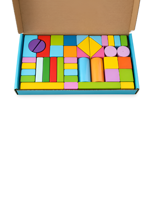 40-Piece Colorful Wooden Building Blocks Set TV7048.