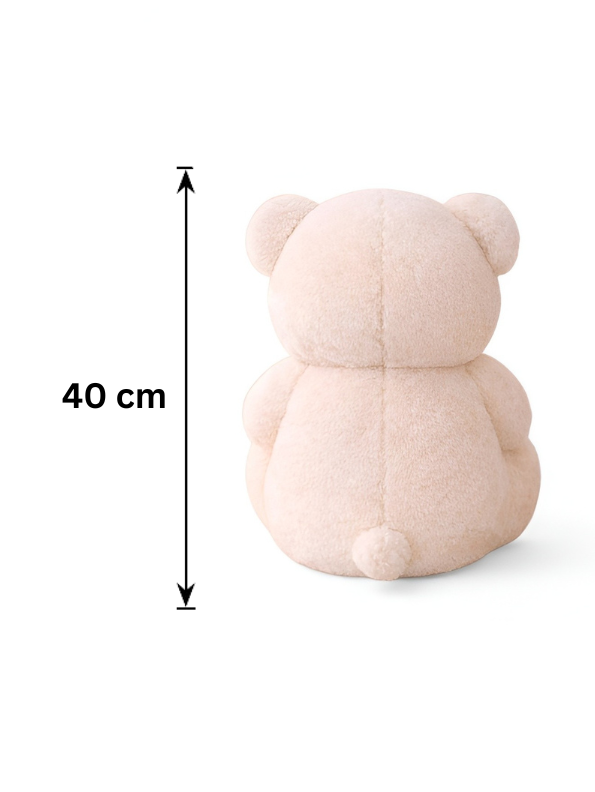 40cm Cream Plush Teddy Bear with Red "LOVE" Heart – Soft Stuffed Animal Toy ST16289.