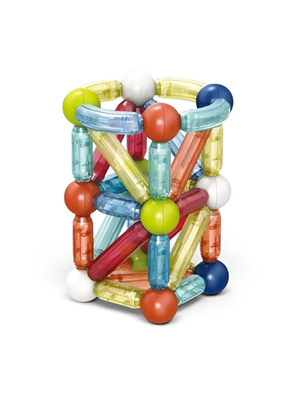 42-Piece Magnetic Building Blocks Set for Kids – STEM Educational Magnetic Rods and Balls Construction Toys TV1455
