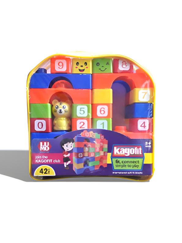 42-Piece Soft Building Blocks for Toddlers – Educational STEM Number & Animal Interlocking Construction Toy Set LMI7380.