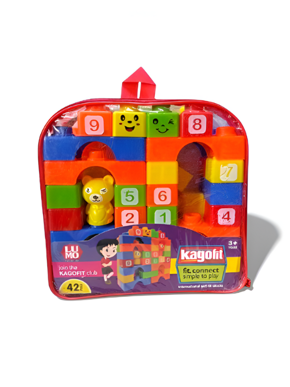 42-Piece Soft Building Blocks for Toddlers – Educational STEM Number & Animal Interlocking Construction Toy Set LMI7380.