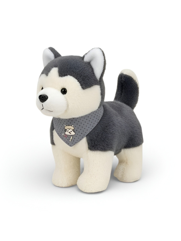 42cm Shiba Inu Plush Toy - Soft Stuffed Animal Dog with Bandana ST16214.