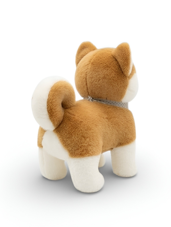 42cm Shiba Inu Plush Toy - Soft Stuffed Animal Dog with Bandana Brown ST16214.