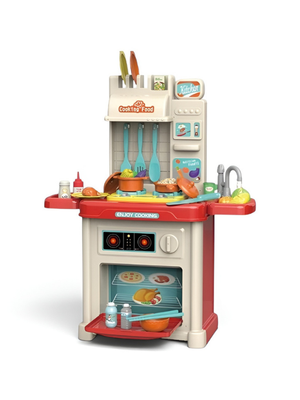 44-Piece Kids Kitchen Playset – Pretend Cooking Toy Set for Toddlers MD382