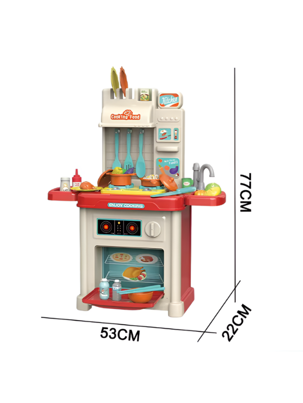 44-Piece Kids Kitchen Playset – Pretend Cooking Toy Set for Toddlers MD382