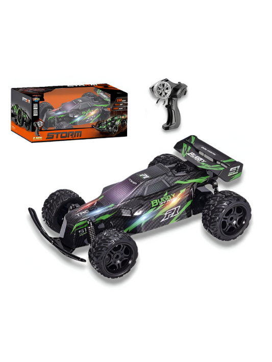 Green - 4WD Off-Road RC Buggy – High Speed Remote Control Car, Ready-to-Run Racing Truck with 2.4GHz Pistol Grip  LMI15484.