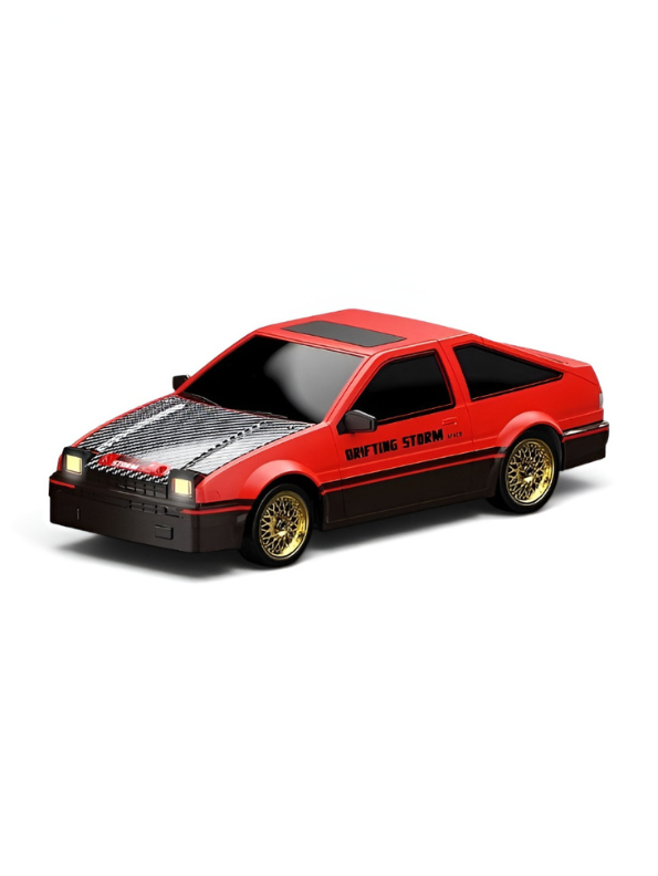 4WD RC Drift Car 1:16 Scale High-Speed Remote Control Racing Car 30+km/h with LED Lights, 2 Rechargeable Batteries & Interchangeable Tires TV4908