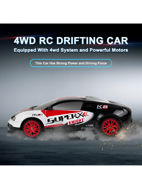 4WD RC Drift Car 1:24 – High-Speed Remote Control Car with Drift & Rubber Tires MD3453.