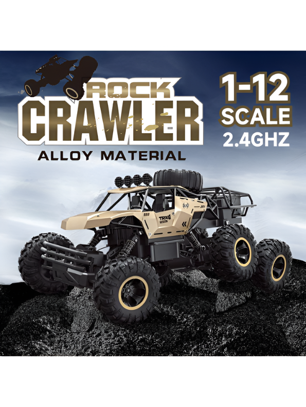 4WD RC Rock Crawler Monster Truck – Alloy Shell, 2.4GHz Off-Road Car Black TV2221.