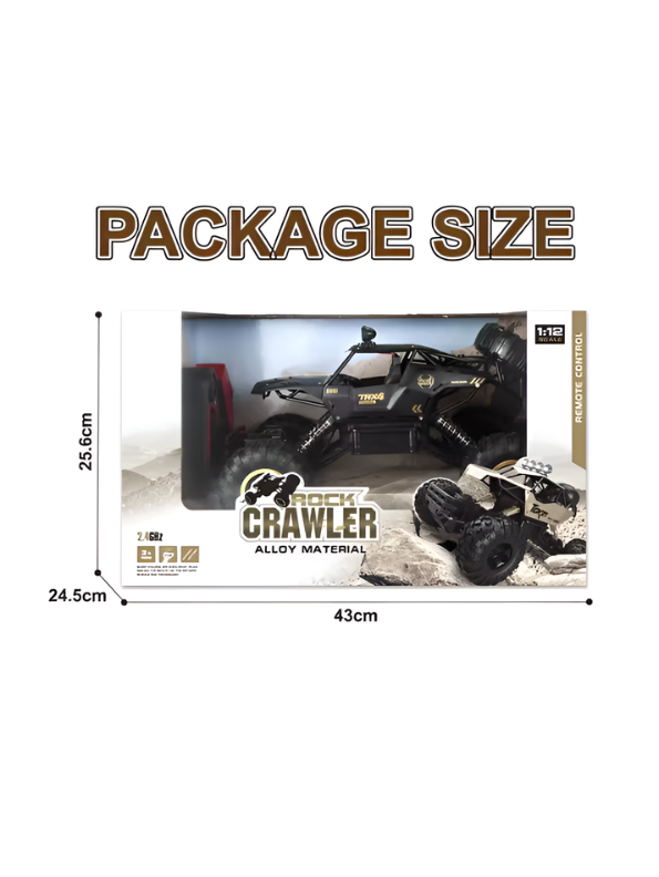 4WD RC Rock Crawler Monster Truck – Alloy Shell, 2.4GHz Off-Road Car Gold TV2221.